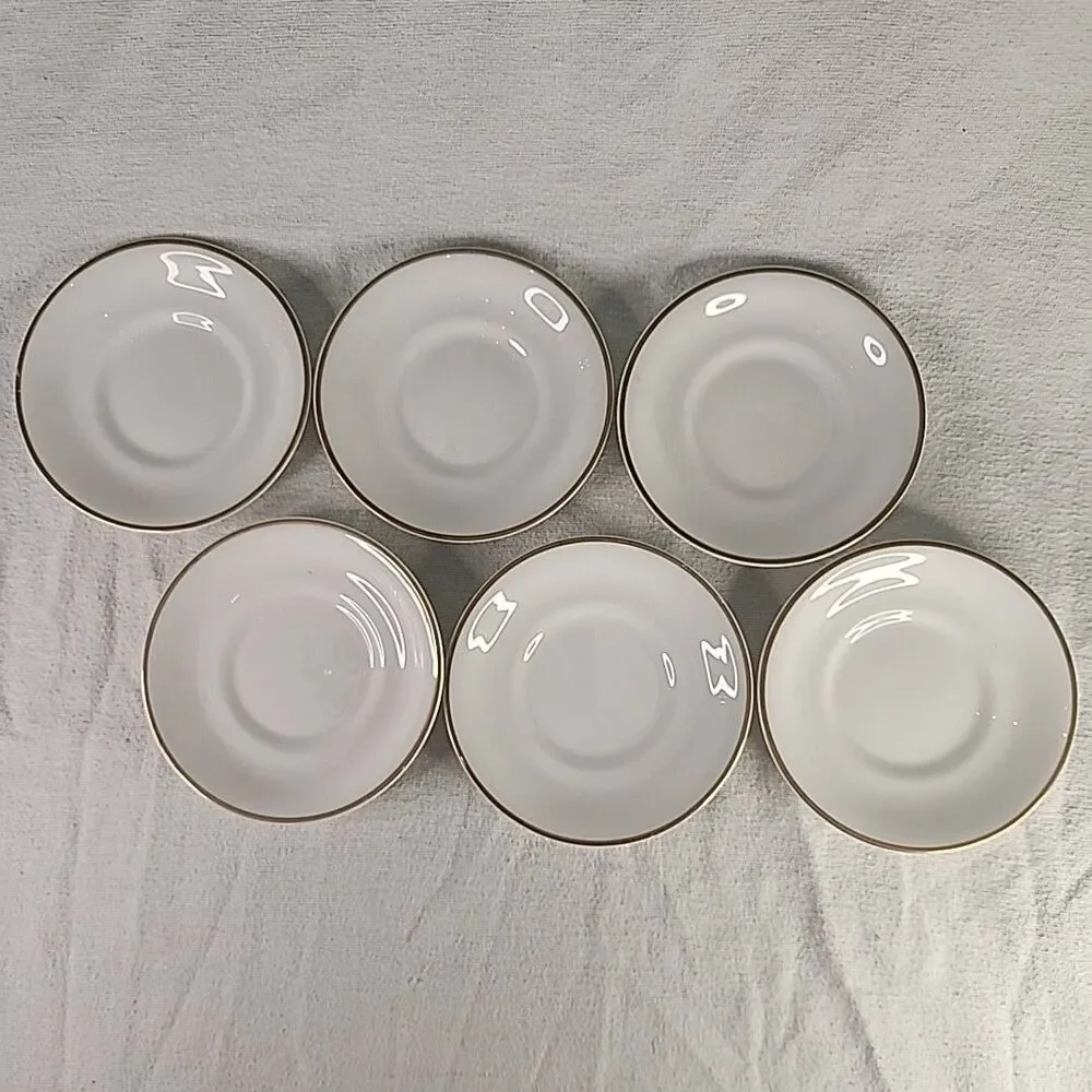 Cup & Saucer Royal Hartford Renault Argentina Bone China Set Of 6 Demitasse VTG